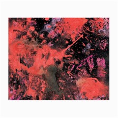 Pink And Black Abstract Splatter Paint Pattern Small Glasses Cloth (2-side) by traceyleeartdesigns