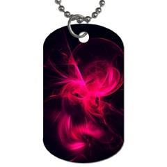 Pink Flame Fractal Pattern Dog Tag (two Sides) by traceyleeartdesigns