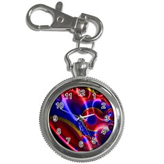 Pink Blue And Red Globe Key Chain Watches by traceyleeartdesigns