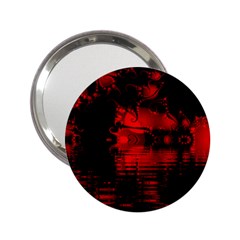 Red And Black Lake Fractal 2 25  Handbag Mirrors by traceyleeartdesigns