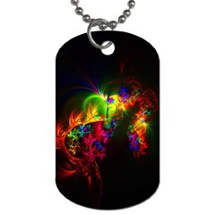 Bright Multi Coloured Fractal Pattern Dog Tag (one Side) by traceyleeartdesigns