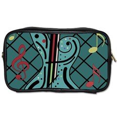 Blue Guitar Toiletries Bags by Valentinaart