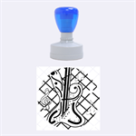 Blue guitar Rubber Round Stamps (Medium) 1.5 x1.5  Stamp