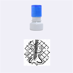 Blue Guitar Rubber Round Stamps (small) by Valentinaart