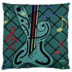 Blue Guitar Standard Flano Cushion Case (two Sides) by Valentinaart