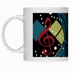 Playful Guitar White Mugs by Valentinaart