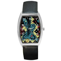 Playful Guitar Barrel Style Metal Watch by Valentinaart