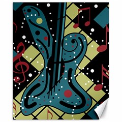 Playful Guitar Canvas 16  X 20   by Valentinaart