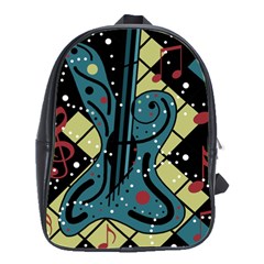 Playful Guitar School Bags(large)  by Valentinaart