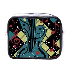 Playful Guitar Mini Toiletries Bags by Valentinaart