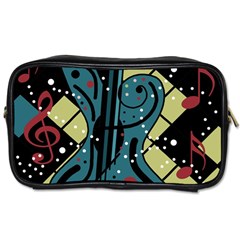 Playful Guitar Toiletries Bags by Valentinaart