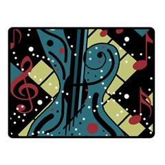 Playful Guitar Fleece Blanket (small) by Valentinaart