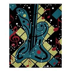 Playful Guitar Shower Curtain 60  X 72  (medium)  by Valentinaart