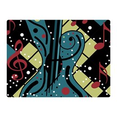 Playful Guitar Double Sided Flano Blanket (mini)  by Valentinaart