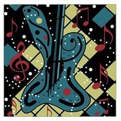 Playful Guitar Large Satin Scarf (square) by Valentinaart