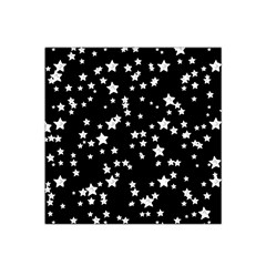 Black And White Starry Pattern Satin Bandana Scarf by DanaeStudio