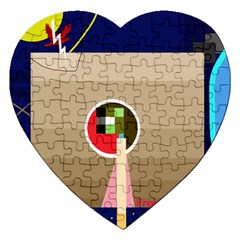 Decorative Abstraction Jigsaw Puzzle (heart) by Valentinaart