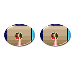 Decorative Abstraction Cufflinks (oval) by Valentinaart