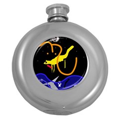 Crazy Dream Round Hip Flask (5 Oz) by Valentinaart