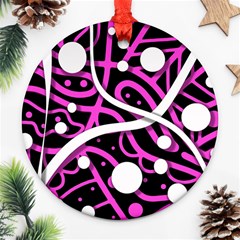 Purple Harmony Ornament (round)  by Valentinaart