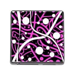 Purple Harmony Memory Card Reader (square) by Valentinaart