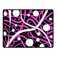 Purple Harmony Double Sided Fleece Blanket (small)  by Valentinaart