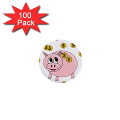 Piggy Bank  1  Mini Buttons (100 Pack)  by Valentinaart