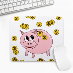 Piggy Bank  Large Mousepads by Valentinaart