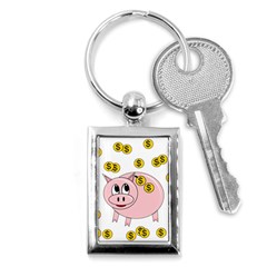 Piggy Bank  Key Chains (rectangle)  by Valentinaart