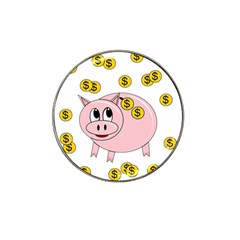 Piggy Bank  Hat Clip Ball Marker by Valentinaart