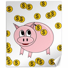 Piggy Bank  Canvas 8  X 10  by Valentinaart