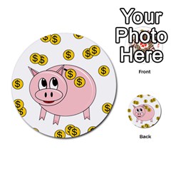 Piggy Bank  Multi-purpose Cards (round) 