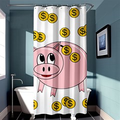 Piggy Bank  Shower Curtain 36  X 72  (stall)  by Valentinaart