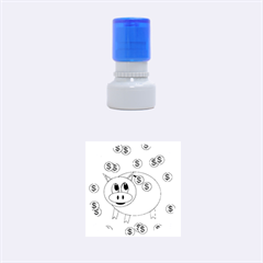 Piggy Bank  Rubber Round Stamps (small) by Valentinaart