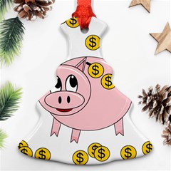 Piggy Bank  Christmas Tree Ornament (2 Sides) by Valentinaart