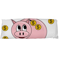 Piggy Bank  Body Pillow Case (dakimakura) by Valentinaart