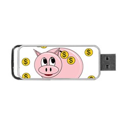 Piggy Bank  Portable Usb Flash (two Sides) by Valentinaart