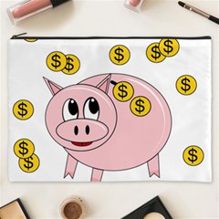 Piggy Bank  Cosmetic Bag (xxxl)  by Valentinaart