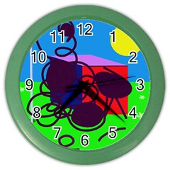 Sunny Day Color Wall Clocks by Valentinaart