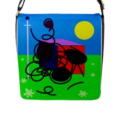 Sunny Day Flap Messenger Bag (l)  by Valentinaart