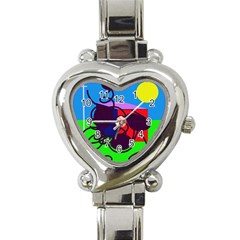 Sunny Day Heart Italian Charm Watch by Valentinaart