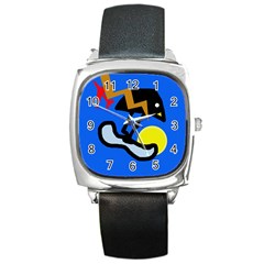 Little bird Square Metal Watch