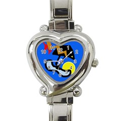 Little bird Heart Italian Charm Watch