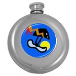 Little bird Round Hip Flask (5 oz) Front