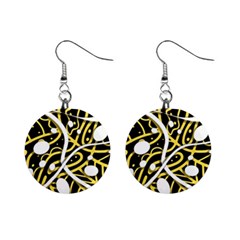 Yellow Movement Mini Button Earrings by Valentinaart