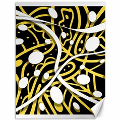 Yellow Movement Canvas 12  X 16   by Valentinaart