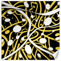 Yellow Movement Canvas 20  X 20   by Valentinaart