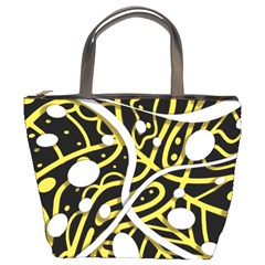 Yellow Movement Bucket Bags by Valentinaart