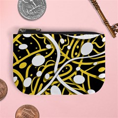 Yellow Movement Mini Coin Purses by Valentinaart