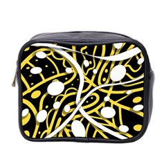 Yellow Movement Mini Toiletries Bag 2-side by Valentinaart